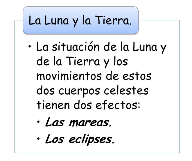 La Luna y la Tierra